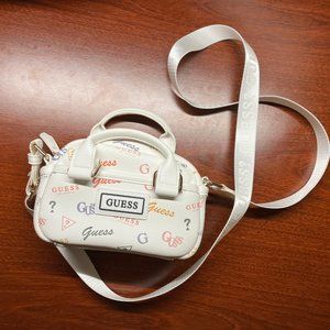 NWOT Guess Factory Mini Faux-Leather Logo Satchel